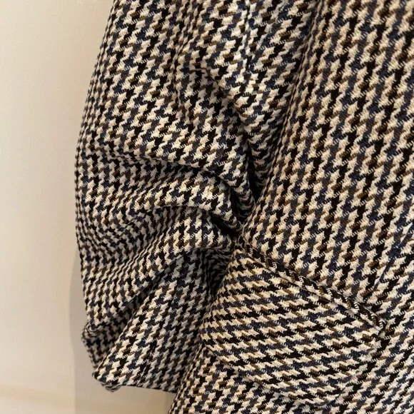 Veronica Beard Blue and Brown Houndstooth Blazer - Picture 4 of 6